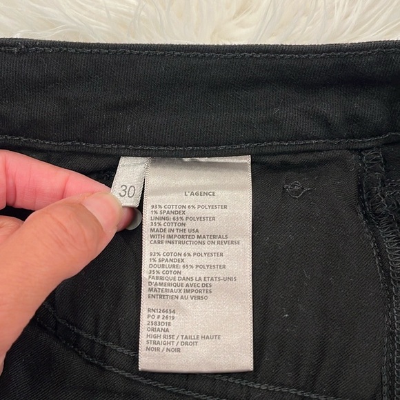 L’AGENCE Oriana High Rise Black Jeans - Picture 13 of 15